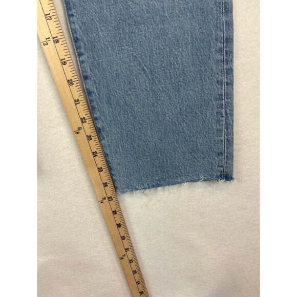 Levis Premium Wedgie Straight Jeans Womens 29 Light Wash Button Fly - Picture 11 of 11